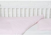 Постельное белье в детскую кроватку Elfdreams. Розовые горошки