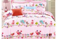 Постельное белье в детскую кроватку Viluta. 143 с птичками на розовом фоне. 