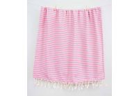 Пляжное полотенце Barine. Pestemal Herringbone Grey-pink