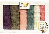 Набор из 6-ти махровых полотенец Cestepe Cotton. Ekol