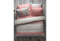 Летнее постельное белье с вафельным покрывалом Karaca Home. Meyra, розового цвета