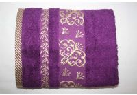 Бамбуковое махровое полотенце Arya. Sarmasik, фиолетового цвета