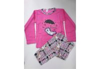 Пижама на флисе для девочки K.S.M. 4868 розовый