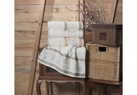 Бамбуковое махровое полотенце Arya. Жаккард с бордюром Dal, кремового цвета