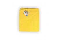 Полотенце-уголок для купания желтого цвета