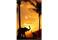 Полотенце пляжное  «Пара слонов», размер  75х150