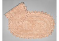 Набор ковриков для ванной Аrya из Гипюра. Afro розовый, 2 предмета
