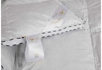 Одеяло детское Iglen Royal series пуховое (серый пух) зимнее в батистовом тике