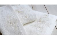 Набор махровых полотенец Irya. Great молочного цвета, 30х50 см, 3 предмета, в коробке
