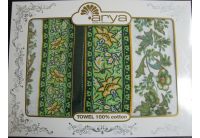 Arya, набор махровых полотенец  Afetto зеленого цвета, 50х100+70х140
