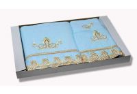 Arya, набор махровых полотенец  Beatrix, голубого цвета, 35х50+50х90+70х140