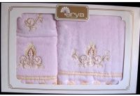Arya, набор махровых полотенец  Beatrix, розового цвета, 35х50+50х90+70х140