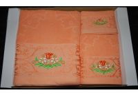 Arya, набор махровых полотенец  Belinda, оранжевого цвета, 35х50+50х90+70х140