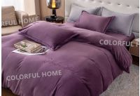 Велюровое постельное белье Colorfull Home. Светло-коричневого цвета