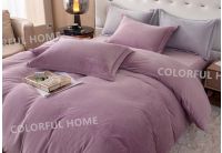 Велюровое постельное белье Colorfull Home. Светло-серого цвета