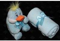 Плед детский с игрушкой Arya "Duck blue", размер 75х75 см