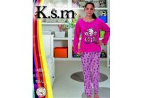 Пижама на флисе для девочки K.S.M. 4864
