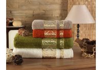 Бамбуковое махровое полотенце Arya. Elanor, кирпичного цвета