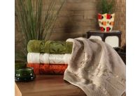 Бамбуковое махровое полотенце Arya. Melodi, светло-голубой
