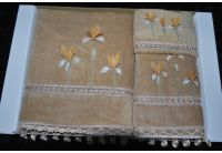 Arya, набор махровых полотенец  Emma, кофейного цвета, 35х50+50х90+70х140