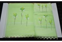 Arya, набор махровых полотенец  Emma, зеленого цвета, 35х50+50х90+70х140