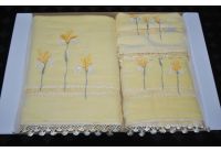 Arya, набор махровых полотенец  Emma, желтого цвета, 35х50+50х90+70х140