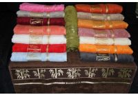 Бамбуковое махровое полотенце Arya. Bonita, оранжевого цвета
