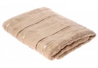 Бамбуковое махровое полотенце Arya. Жаккард Floslu, светло-коричневый