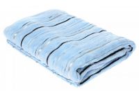Бамбуковое махровое полотенце Arya. Жаккард Floslu, голубого цвета