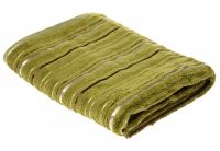 Бамбуковое махровое полотенце Arya. Жаккард Floslu, зеленого цвета