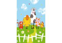 Махровое полотенце детское Непоседа "Веселая ферма", 100х150