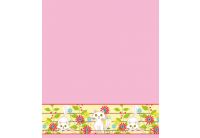 Махровое полотенце детское Непоседа "Кошка и пчелка" розового цвета, 35х70