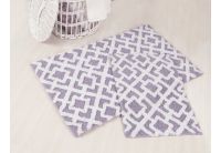 Набор ковриков для ванной Irya. Finley лилового цвета, 60х100 + 45x60 см