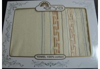 Arya, набор махровых полотенец  Foresta бежевого цвета, 50х100+70х140