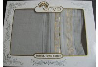 Arya, набор махровых полотенец  Foresta серого цвета, 50х100+70х140