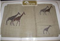 Arya, набор махровых полотенец  Giraffa, кофейного цвета, 35х50+50х90+70х140