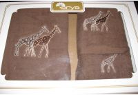 Arya, набор махровых полотенец  Giraffa,темно-кофейного цвета, 35х50+50х90+70х140