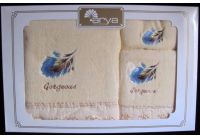 Arya, набор махровых полотенец  Gorgeous, кремового цвета, 35х50+50х90+70х140