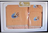 Arya, набор махровых полотенец  Gorgeous, оранжевого цвета, 35х50+50х90+70х140