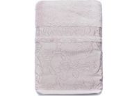Бамбуковое махровое полотенце Arya. Жаккард с бордюром Gulce, розового цвета