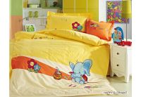 Детское постельное белье Arya. Happy Elephant желтого цвета со слониками