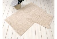 Набор ковриков для ванной Irya. Jasmine бежевого цвета, 60х100 + 45x60 см