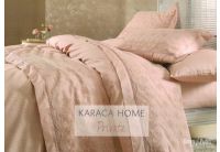 Постельное белье с покрывалом пике Karaca Home. Karya pudra пудра