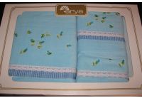 Arya, набор махровых полотенец  Limos, голубого цвета, 35х50+50х90+70х140