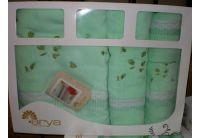 Arya, набор махровых полотенец  Limos, зеленого цвета, 35х50+50х90+70х140