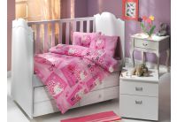 Постельное белье в детскую кроватку, Hobby  Sateen. Little Ship розовый