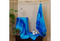 Махровое полотенце Речицкий текстиль. Волна синий