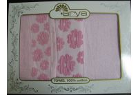 Arya, набор махровых полотенец  Manzo розового цвета, 50х100+70х140