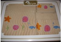 Arya, набор махровых полотенец  Marind, кофейного цвета, 35х50+50х90+70х140