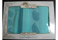 Arya, набор махровых полотенец  Marito, бирюзового  цвета, 50х100+70х140